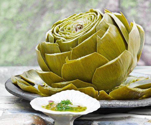 Carciofi con vinaigrette all'arancia